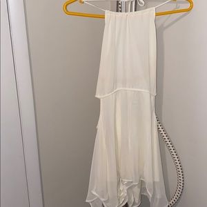 Open back halter romper